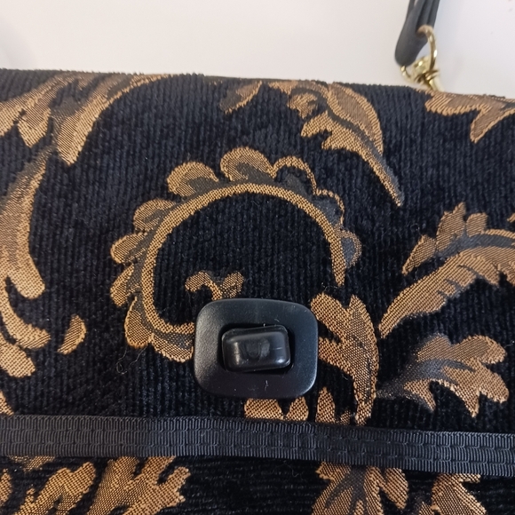 Danny K Crossbody Handbag Handmade USA Corduroy Tapestry Paisley - Picture 6 of 15